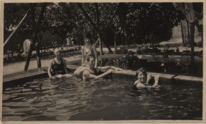 Shanghai's summer temperature is sometimes 40 C. Air con was not introduced before the war. Not strange that swimming pools were appreciated.
